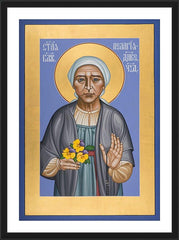 Wall Frame Black - St. Pelagia of Diveyevo by R. Lentz