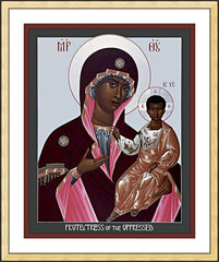 Wall Frame Gold - Mother of God: Protectress of the Oppressed by R. Lentz