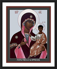 Wall Frame Black - Mother of God: Protectress of the Oppressed by R. Lentz