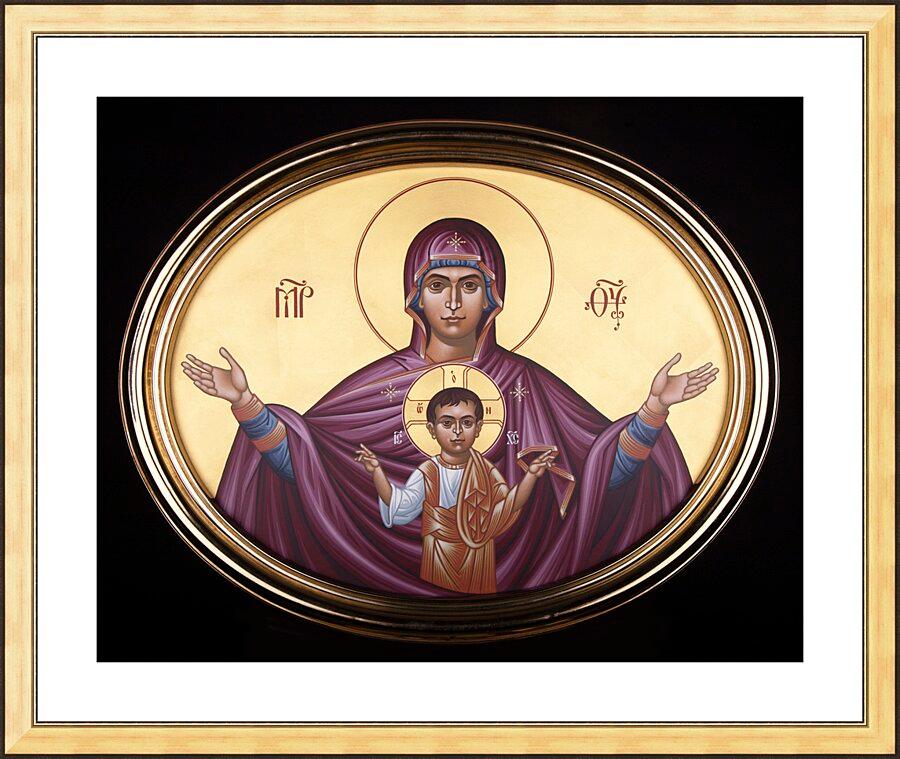 Wall Frame Gold, Matted - Queen of Heaven by Br. Robert Lentz, OFM - Trinity Stores