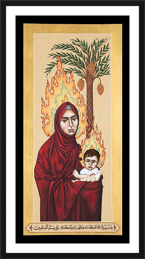 Wall Frame Black, Matted - Our Lady of the Qur’an by R. Lentz