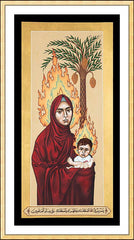 Wall Frame Gold - Our Lady of the Qur'an by R. Lentz