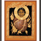 Wall Frame Espresso, Matted - Quetzalcoatl Christ by Br. Robert Lentz, OFM - Trinity Stores