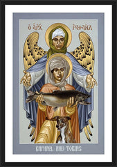 Wall Frame Black - St. Raphael and Tobias by R. Lentz
