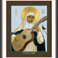 Wall Frame Espresso, Matted - St. Rose of Lima by Br. Robert Lentz, OFM - Trinity Stores