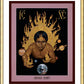 Wall Frame Gold, Matted - Sacred Heart by Br. Robert Lentz, OFM - Trinity Stores