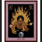 Wall Frame Black, Matted - Sacred Heart by R. Lentz