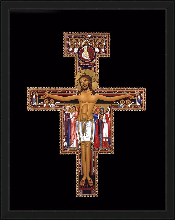 Wall Frame Black - San Damiano Crucifix by R. Lentz