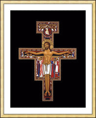 Wall Frame Gold - San Damiano Crucifix by R. Lentz