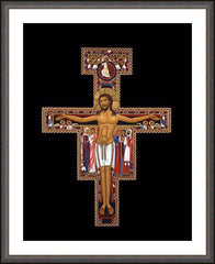 Wall Frame Espresso - San Damiano Crucifix by R. Lentz