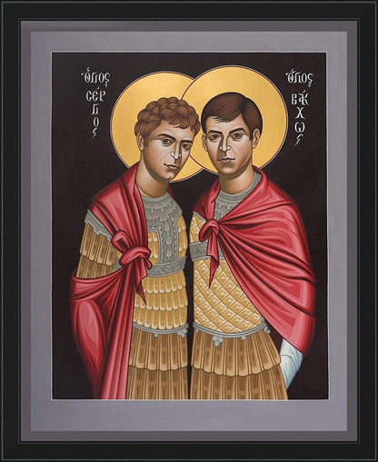 Wall Frame Black - Sts. Sergius and Bacchus by R. Lentz