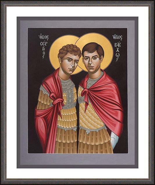 Wall Frame Espresso, Matted - Sts. Sergius and Bacchus by R. Lentz