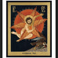 Wall Frame Black, Matted - Seraphic Christ by R. Lentz