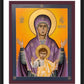 Wall Frame Black, Matted - Our Lady of the Sign by R. Lentz