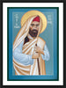Wall Frame Black, Matted - St. Simone of Cyrene by R. Lentz