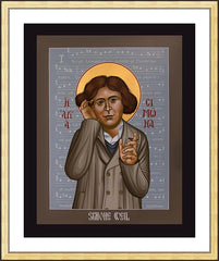Wall Frame Gold - Simone Weil by R. Lentz