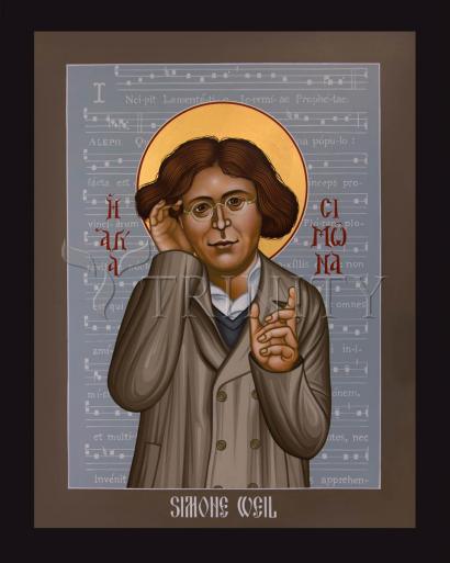 Metal Print - Simone Weil by Br. Robert Lentz, OFM - Trinity Stores