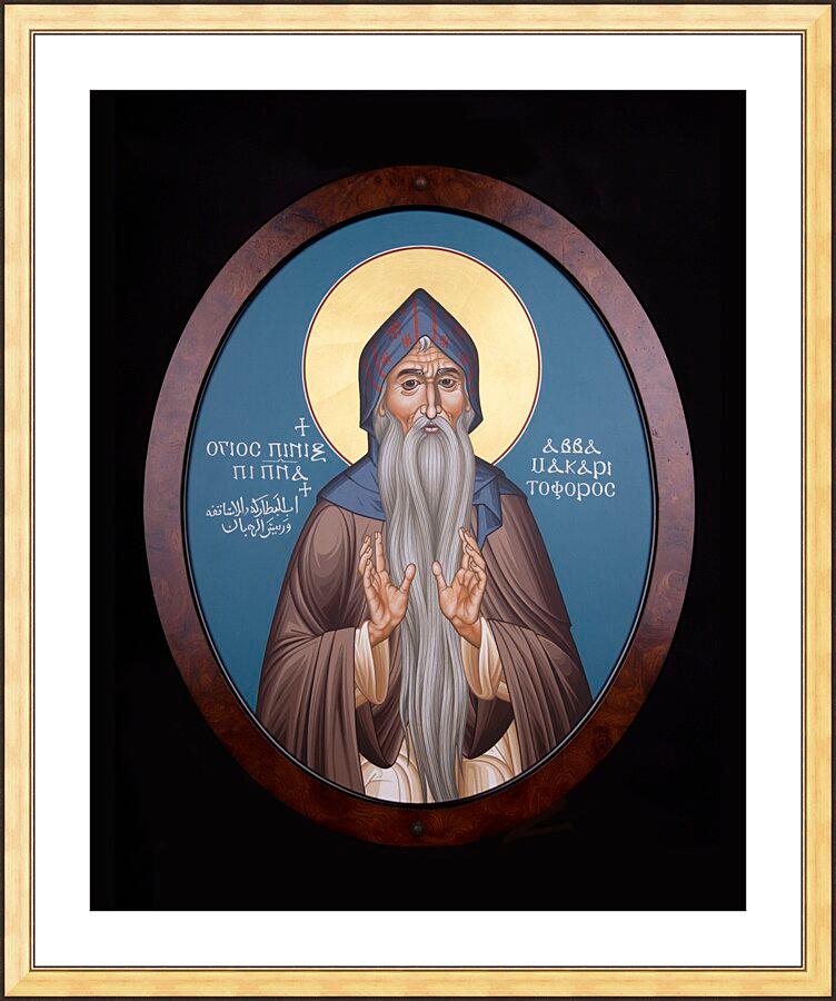 Wall Frame Gold, Matted - St. Macarius the Great by R. Lentz