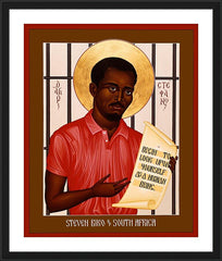 Wall Frame Black - Stephen Biko of South Africa by R. Lentz