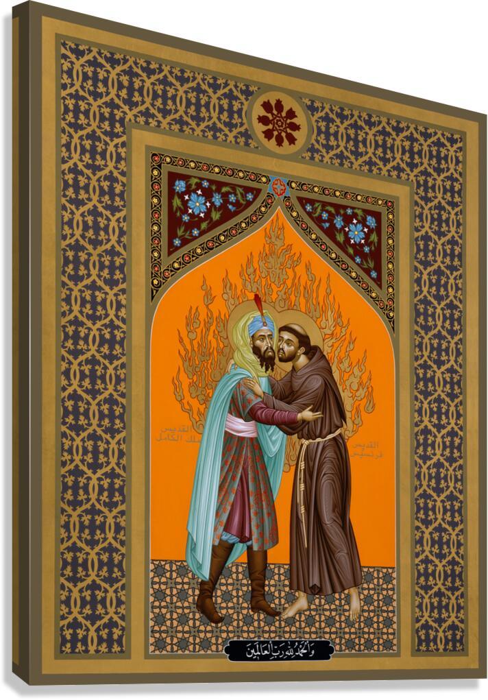 Canvas Print - St. Francis and the Sultan by Br. Robert Lentz, OFM - Trinity Stores