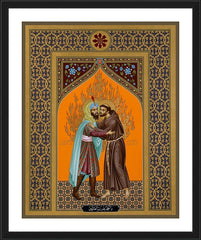 Wall Frame Black - St. Francis and the Sultan by R. Lentz