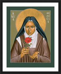 Wall Frame Black - St. Thérèse of Lisieux by R. Lentz