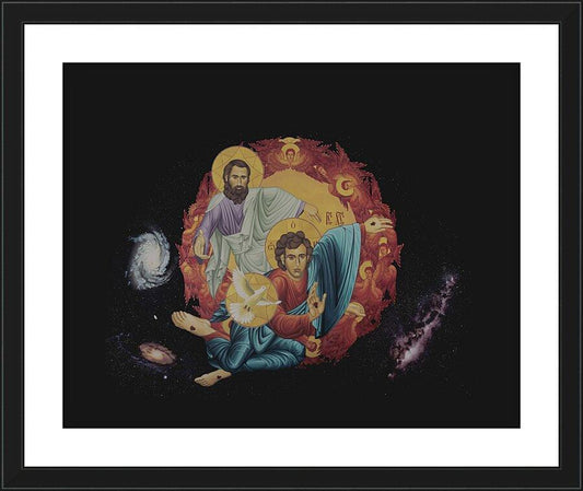 Wall Frame Black, Matted - Holy Trinity by R. Lentz