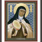 Wall Frame Espresso, Matted - St. Teresa of Avila by Br. Robert Lentz, OFM - Trinity Stores