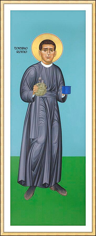 Wall Frame Gold - St. Toribio Romo by R. Lentz – Trinity Stores