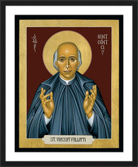 Wall Frame Black - St. Vincent Pallotti by R. Lentz