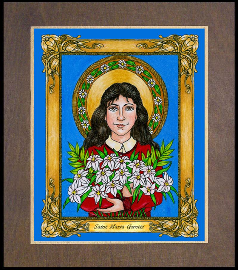 St. Maria Goretti - Wood Plaque Premium by Brenda Nippert - Trinity Stores