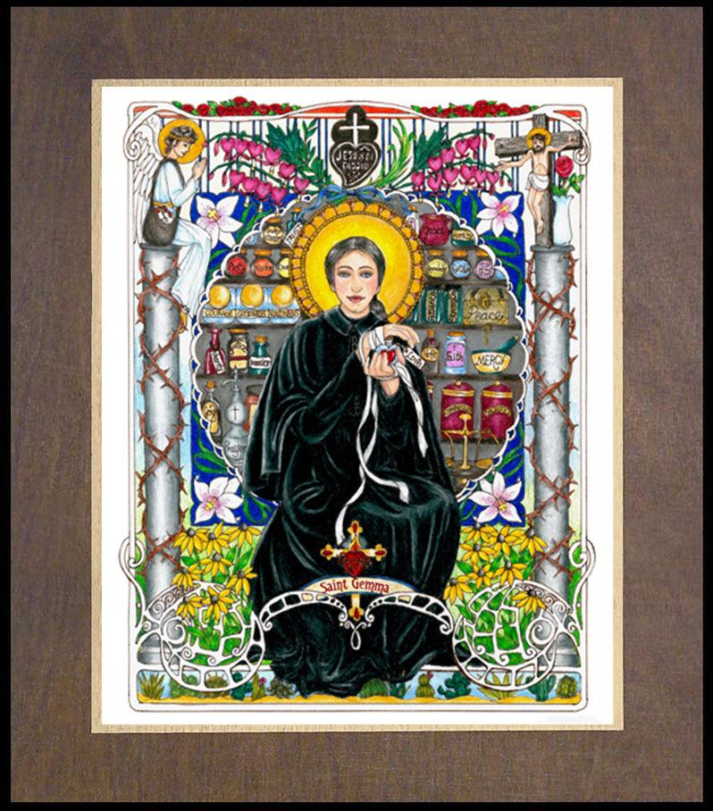 St. Gemma Galgani - Wood Plaque Premium by Brenda Nippert - Trinity Stores