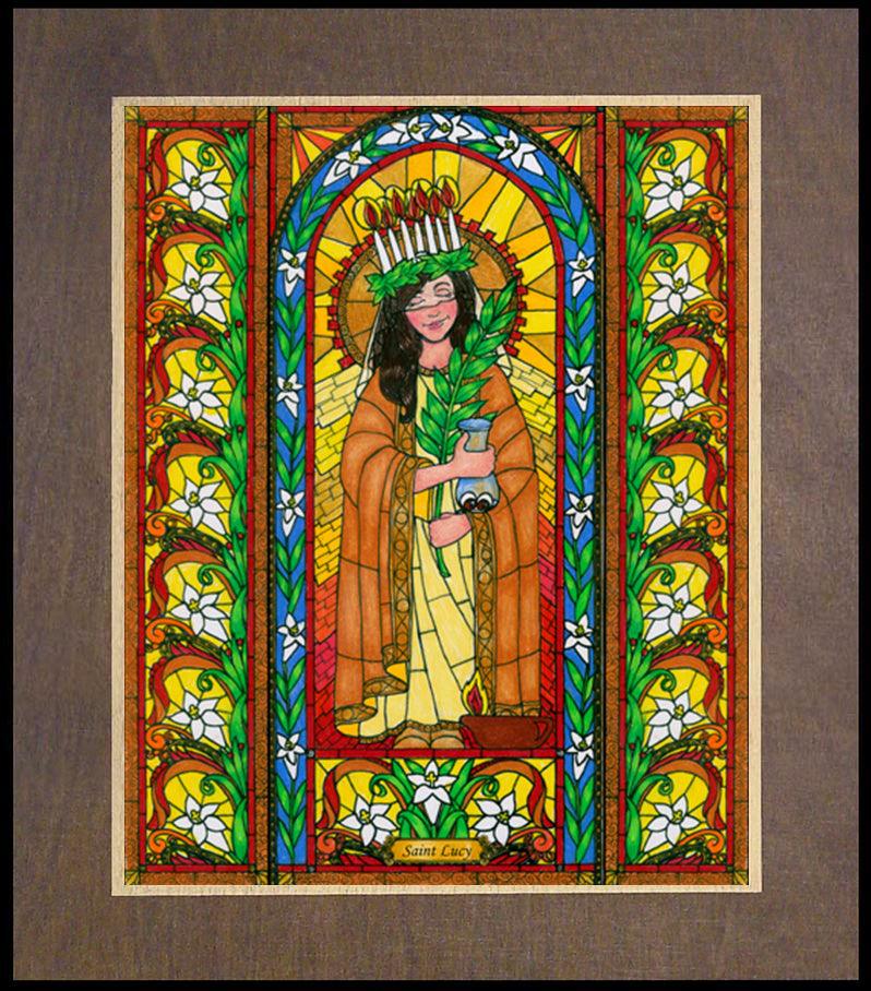 St. Lucy - Wood Plaque Premium by Brenda Nippert - Trinity Stores