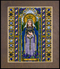 Wood Plaque Premium - St. Margaret of Scotland by B. Nippert