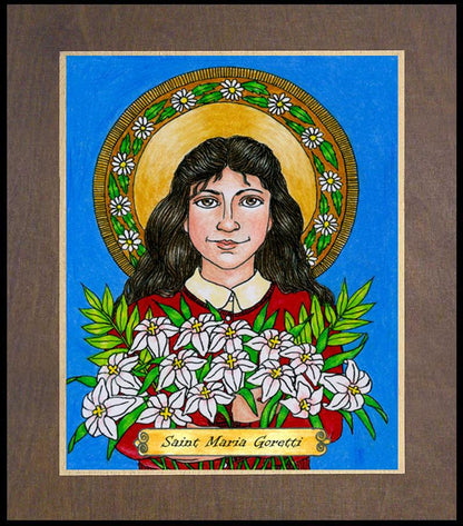 St. Maria Goretti - Wood Plaque Premium by Brenda Nippert - Trinity Stores