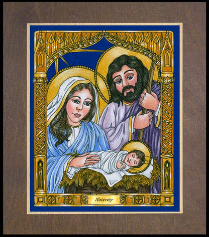 Nativity - Wood Plaque Premium by Brenda Nippert - Trinity Stores