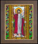 Wood Plaque Premium - St. Simon the Apostle by B. Nippert