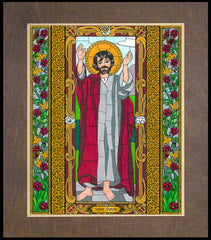 Wood Plaque Premium - St. Simon the Apostle by B. Nippert