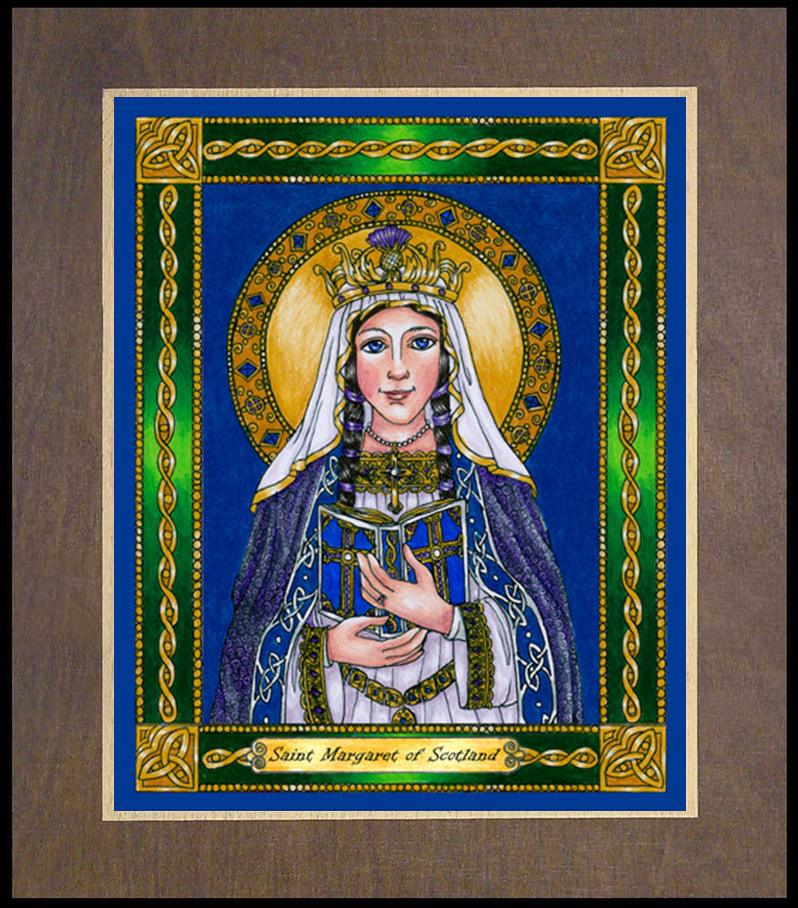 St. Margaret of Scotland - Wood Plaque Premium by Brenda Nippert - Trinity Stores