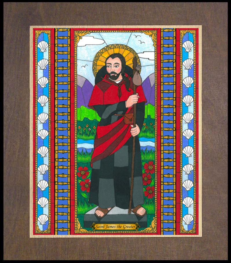 St. James the Greater - Wood Plaque Premium by Brenda Nippert - Trinity Stores