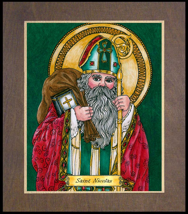 St. Nicholas - Wood Plaque Premium by Brenda Nippert - Trinity Stores