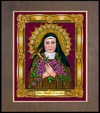 St. Thérèse of Lisieux - Wood Plaque Premium by Brenda Nippert - Trinity Stores