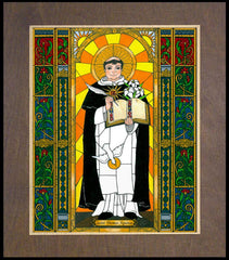 Wood Plaque Premium - St. Thomas Aquinas by B. Nippert