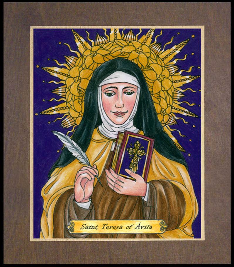 St. Teresa of Avila - Wood Plaque Premium by Brenda Nippert - Trinity Stores