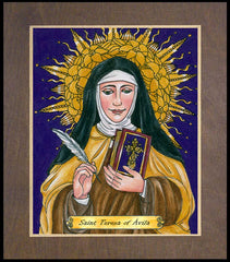 Wood Plaque Premium - St. Teresa of Avila by B. Nippert