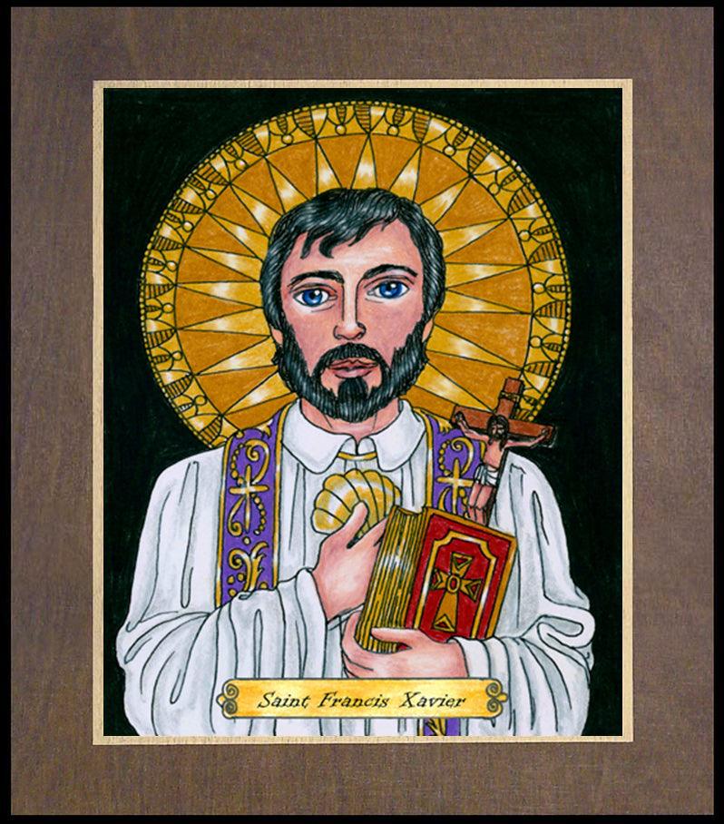 St. Francis Xavier - Wood Plaque Premium by Brenda Nippert - Trinity Stores