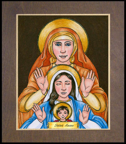 St. Anne - Wood Plaque Premium by Brenda Nippert - Trinity Stores