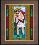 Wood Plaque Premium - St. Christopher by B. Nippert