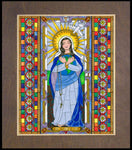 Wood Plaque Premium - Mary, Mother of the World by B. Nippert