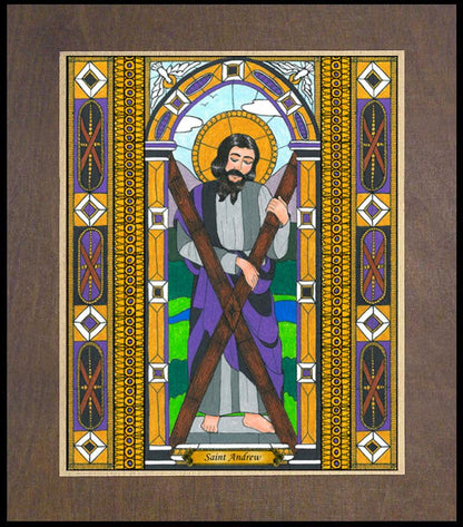 St. Andrew - Wood Plaque Premium by Brenda Nippert - Trinity Stores